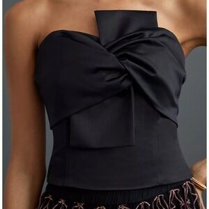 Strapless Satin Bow-Tie Top
